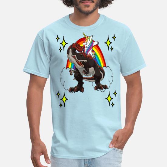 Unicorn riding a T-rex Dinosaur T Shirt 